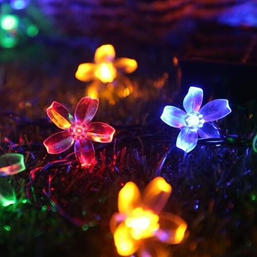 Outdoor LED Christmas Flowering Lights 3XAA Battery Powered2M 5M 10M Fairy Tale Holiday Wedding Party Decora LED Strip Lights
