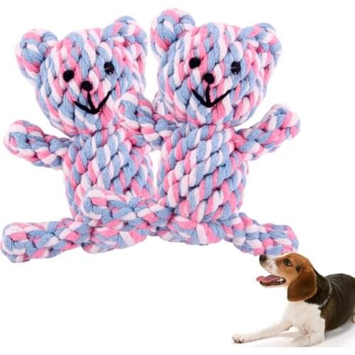 Pet Dog Cotton Bear Toy Dog Cat Chewing Toys Safe Knitting Toy Cleaning Teeth Toy Biting Rope Dog toy