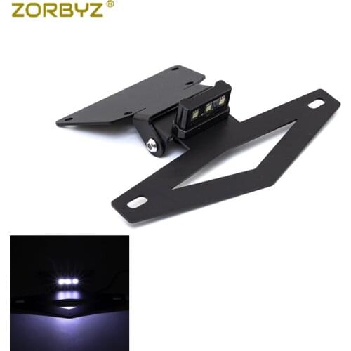 ZORBYZ Motorcycle 1 Set Black Metal Rear Tail Light Mount LED License Plate Light Bracket Holder For Benelli Leoncino 250