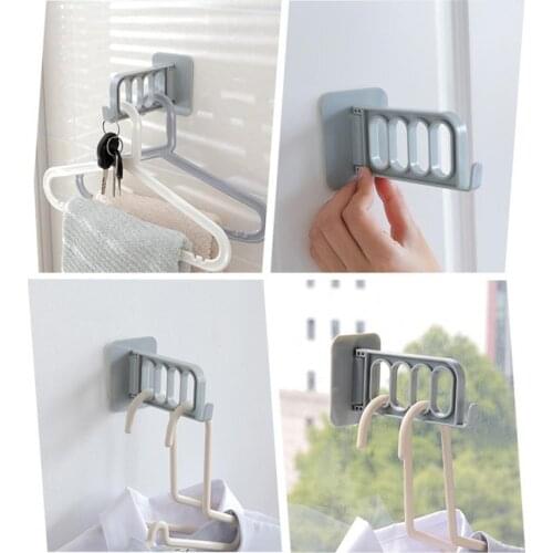 1pcs Hook Up Bedroom Door Kitchen Door Hook Up Five-link Hanging Rack Storage Dual Hanger Hook Cap Holder Kitchen