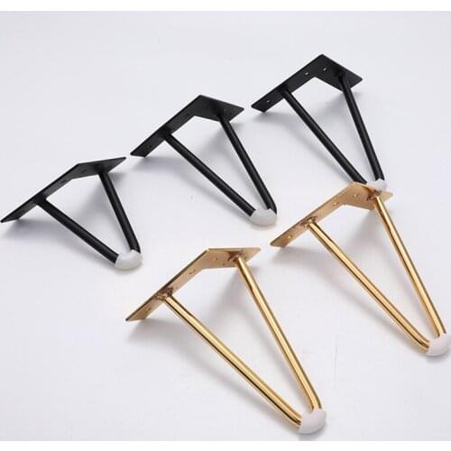 4pcs 12/15/18/20cm Metal Hairpin Table Desk Leg Solid Iron Furniture Legs For Sofa Cabinet Chairs Handcrafts Furniture Hardwar