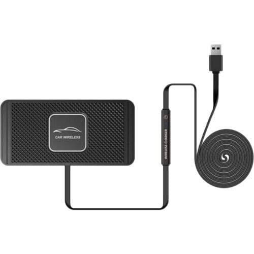 5/7.5/10W C1 Car Qi Wireless Charger Pad Fast Charging Dock Station Non-Slip Mat