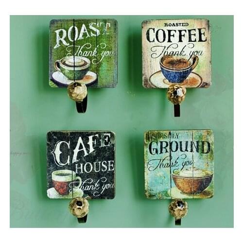 American Country Style Retro Cafe Bar Clothing Shop Wall Home Furnishing Living Room Decorative Wooden Clothes Hook