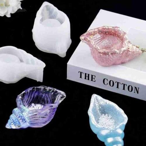 DIY Epoxy Mold Crystal Silicone Conch Mold Jewellery Bead Storage Mold Three-dimensional Conch Mirror Resin Mould Craft Tool