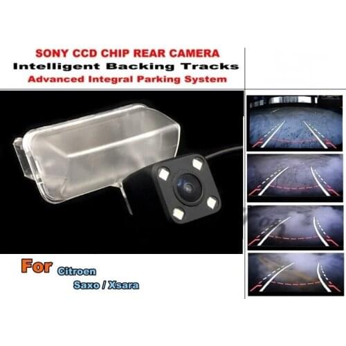 For Citroen Saxo / Xsara 1999~2010 Car Trajectory Intelligent Car Tracks Parking Assistance CCD HD Night Vision Rear View Camera