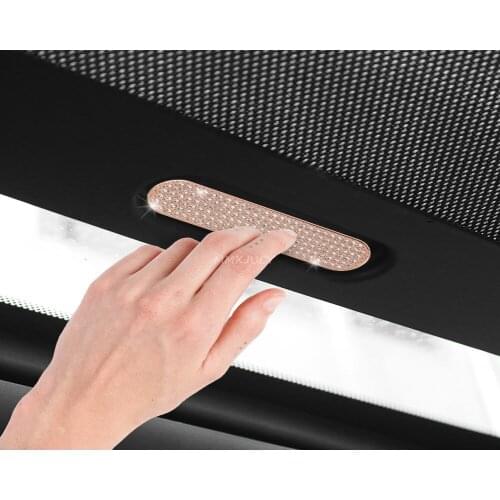 For Mini Cooper F54 F55 F56 F60 Car Interior Metal Cystal Sticker for Sunroof Handle Patch