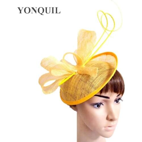 Formal Cocktail Hats Sinamay Base With Loop Fascinator Hair Accessories Party Occasion Headwear Beautiful Bridal Hat