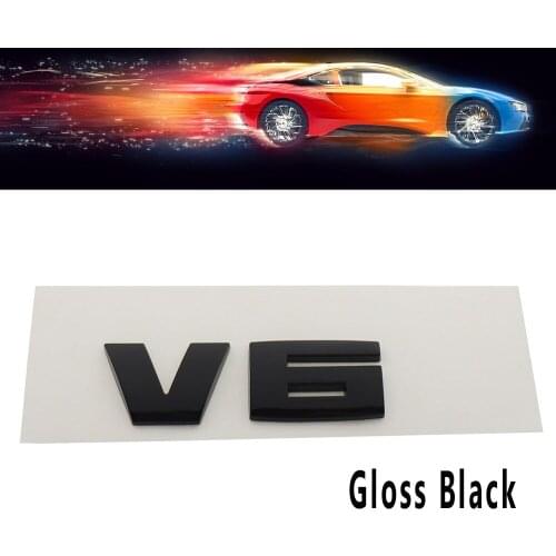 Gloss Black V6 engine for F10 F30 E46 E60 E90 Trunk Rear Interior Emblem Badge Sticker