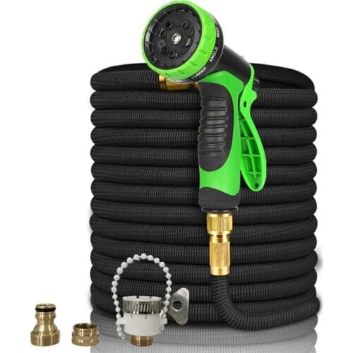 Garden Hose Expansion Magic 3 Times Telescopic Hose EU High Pressure Car Wash Water Gun Garden Watering Hose For The Lawn Spray