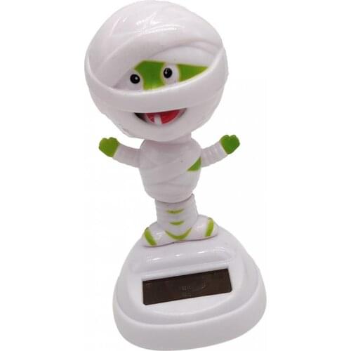 MagiDeal Solar Power Toy Shaking Head Cute Mummy Car Dashboard Ornaments