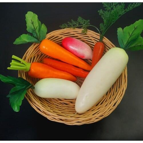 Simulation Radish Fake White Radish Vegetable Imitation Model Window Decoration Early Education Props Wholesale Carrot