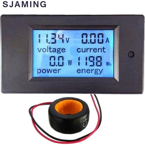 AC Voltage Meters 100A/80~260V Digital LED Power Panel Meter Monitor Power Energy Voltmeter Voltage Current Meter Ammeter