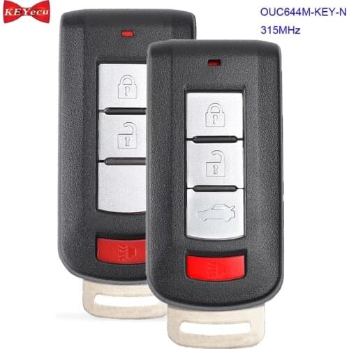 KEYECU 10pcs for Mitsubishi Lancer Mirage Outlander 2015 2016 2017 Remote Key Fob OUC644M-KEY-N 315MHz ID46 Chip