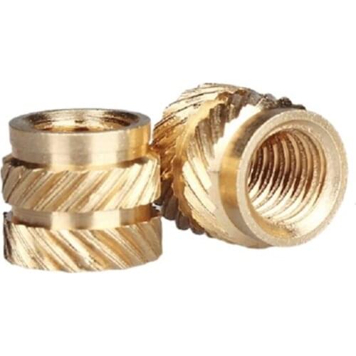 M2M2.5M3M4M5M6 Brass Hot Melt Insert Knurled Nut Thread Heat Molding SL-type Double Twill Injection Embedment Nut For 3D Printer