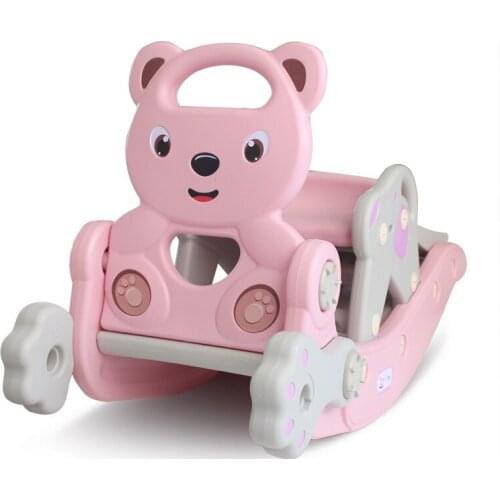 3 In1 Multifunction Childrens Rocking Horse Slide Newborn Birthday Gift Car Baby Dual-Use Toy Trojan Rocking Chair Baby Stool