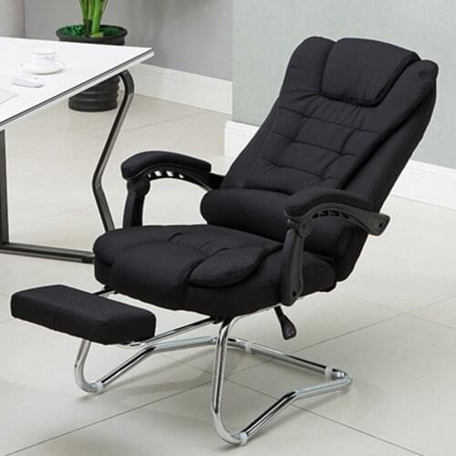 Fashion Minimalist Modern Computer Home Modern Minimalist Boss Chair Reclining Back Office Leisure Lift Fabric Swivel Chair Seat