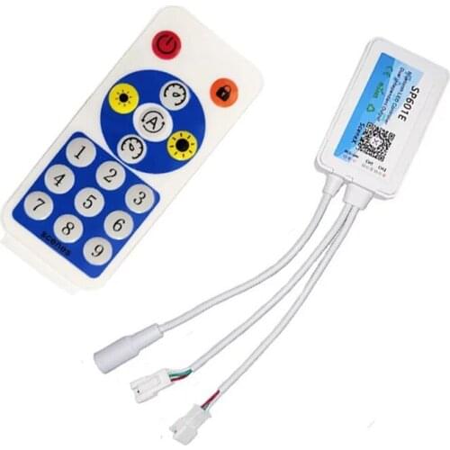 SP601E/SP608E Wifi Music Controller Built In Mic 2/8CH Signal Output WS2812B LED Light Strip IOS Android Bluetooth App DC5-24V