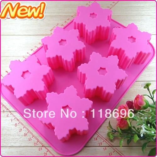 New free shipping Snowflakes modelling Cake mold Jelly pudding According to the food safety certification