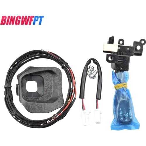 New Cruise Control Switch 84632-34011+45186-0G030-C0 Black Steering Wheel Cover + Wire+Screws For Toyota Land Cruiser Prado