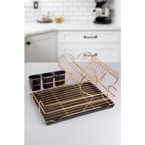 Lalezar Gold 2 Tiers Heart Plate-rack