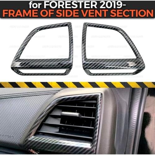 Frame of side vent section case for Subaru Forester 2019- ABS plastic 1 set / 2 pcs molding decoration car styling