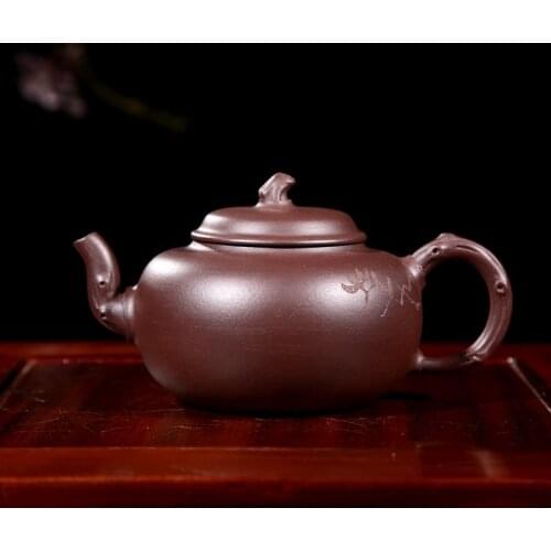 Manufacturers selling wholesale undressed ore old eggplant purple clay broken pot support custom a substituting tea set