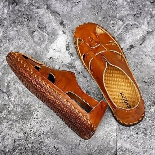 Outdoor Sandals Men Sandal Man Leather Sandalias Playa Mujer Summer Sandals&slippers Mens Sandals Men Couple Beach Wear