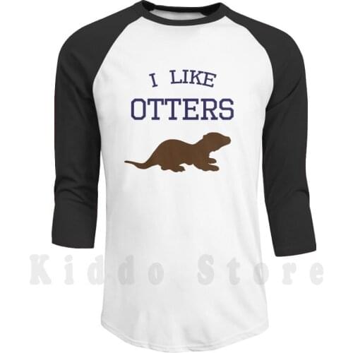 I Like Otters hoodie long sleeve Otter Otters Like Love Wildlife Animal Animals Mammal Fun Cute Mammals