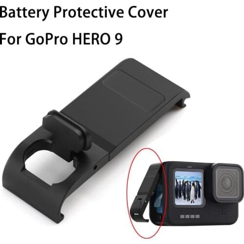 Battery Protective Cover For GoPro HERO 9 Black Sports Camera Aluminum Alloy Side Cover Black Battery Charging Door Replacement