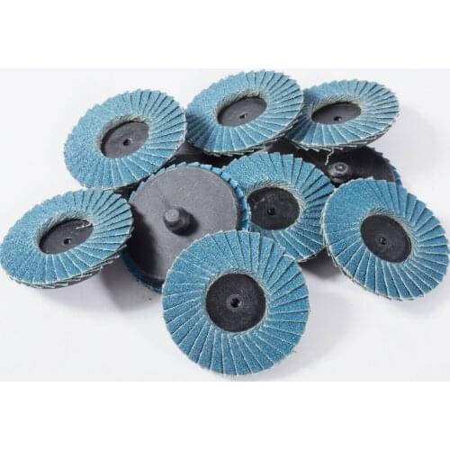 10PCS 2 Inch Flap Sanding Disc 120 Grit Zirconia Threaded Twist Roll Lock Disc
