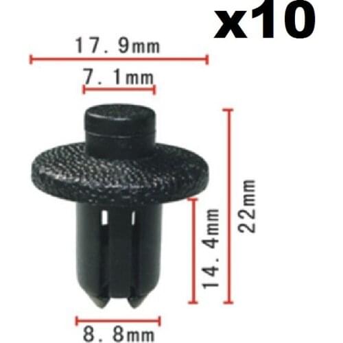 10pcs For Honda Nylon Trim Rivet Retainer Clip OEM / Engine protection plate buckle