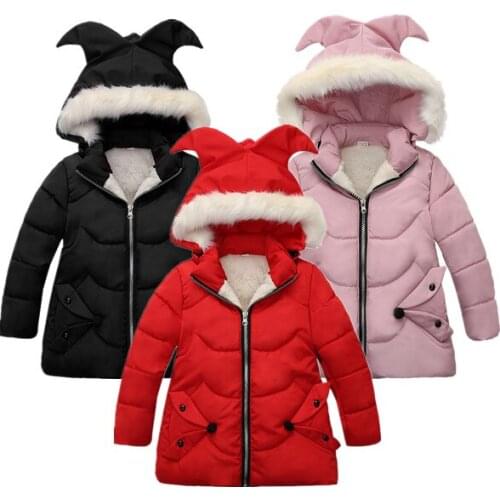 2020 New Childrens Clothing Winter Jacket For Girls Winter Coat Hooded Velour Winter Girls Jackets Outwear 3-5T