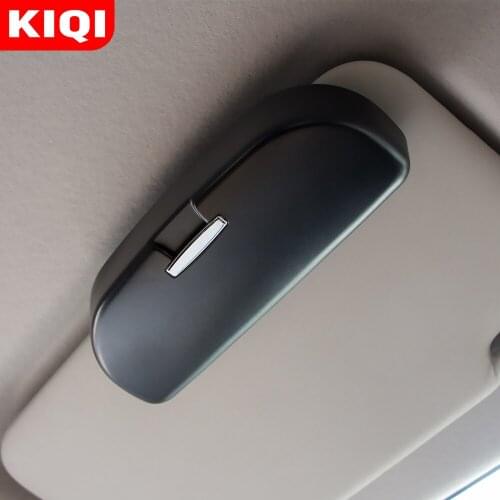 KIQI Car Sunglasses Holder Glasses Case Cage Storage Box for Mitsubishi ASX VW Golf Audi A6 Honda Toyota RAV4 Nissan Qashqai