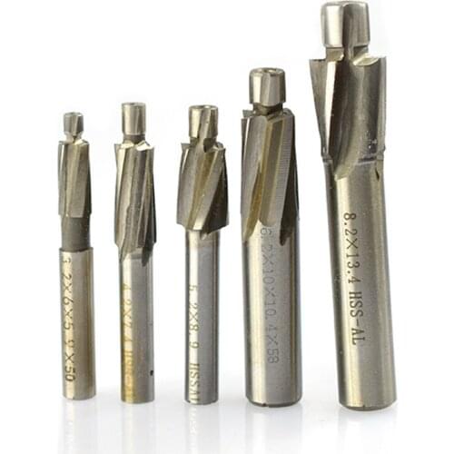 Free shipping 5pcs hss steel bench cutter set m3 / m4 / m5 / m6 / m8 poilt slotting bench cutter cutter