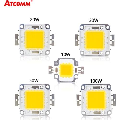 COB LED Light Beads 12V 30V 10W 20W 30W 50W 100W High Power Integrated LED Chip Lamp Diode Matrix Spotlight Square Floodlight