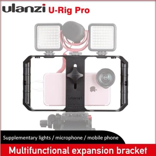 Ulanzi U-Rig Pro Smartphone Video Rig Filmmaking Case Mount Stand Handheld Phone Video Stabilizer Grip Tripod for iPhone Android