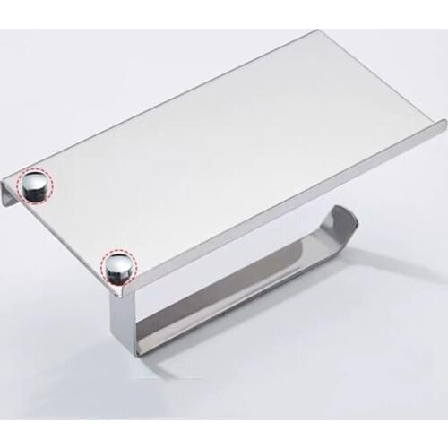 Toilet Paper Holder Black Stainless Steel Bathroom Roll Paper Hook Wall Mounted Mobile Phone Rack Paper Towel Bars Storage Shelf