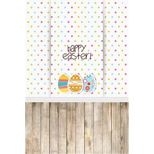 Happy Easter Colorful Eggs Photography Background For Children Wooden Floor Real Backdrop For Photo Studio Custom Photo Props