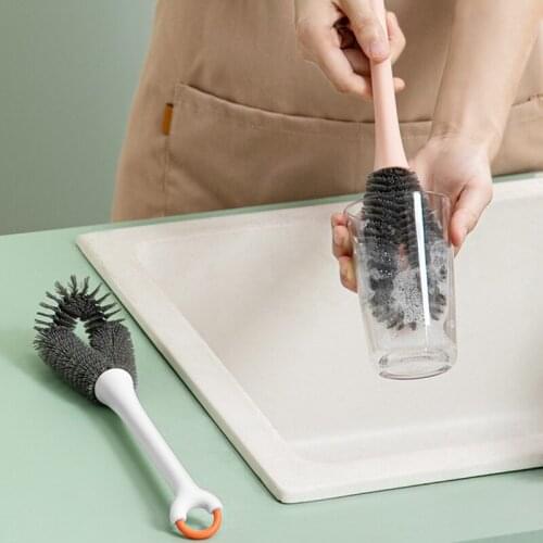 HOT Multifunctional Water Bottle Cleaning Brush Feeder PP Washing Cleaner with Long Handle
