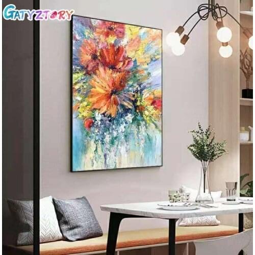 GATYZTORY 60*120cm diy flower Painting by numbers picture drawing on canvas Living room decoration painting