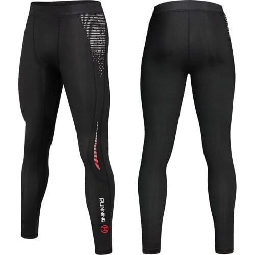 Mens Sport Tights Joggers Pants Running Sweatpants Polyester Compression Mens Tights Gym Fitness Bodybuilding Training Bottoms