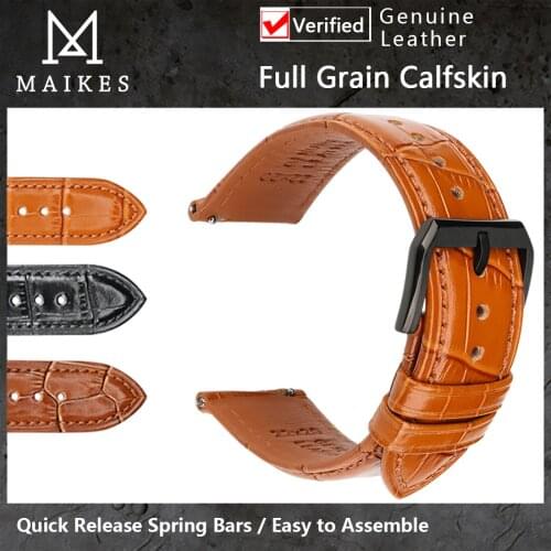 High Quality Genuine Leather Watchband Soft Men Women Black Brown Watch Band Wrist Straps 18mm 20mm 22mm 24mm Smart Watch Strap