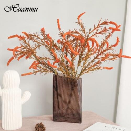 Luxury Long Sage Grass Branch Artificial Flowers DIY Fake Plants Home Wedding Decoration Flores Artificiales Photography Props