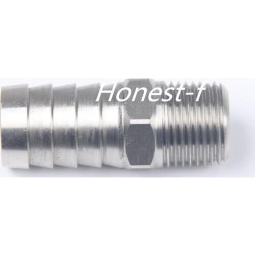 LTWFITTING Bar Production Stainless Steel 316 Barb Fitting Coupler / Connector 5/8" Hose ID x 3/8" Male NPT Air Fuel Water