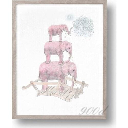 Elephant Sketch Canvas Art Print Painting Poster, Wall Pictures for Home Decoration, Wall Art Decor Ye15-4