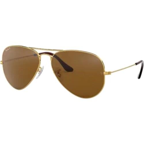 Rayban Aviator 3025 001/57 58 Vintage Sunglasses Gold Metal Frame Brown Polarized Lenses Unisex Sunglasses 2021