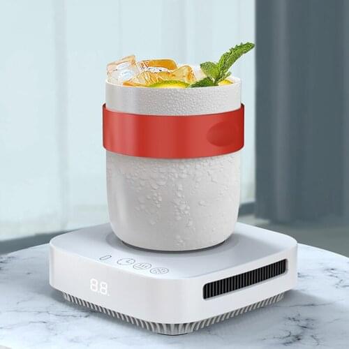Smart Cup Cooler 2 in 1 Coffee Tea Drinks Mug Warmer Office Heating and Cooling Beverage Plate For Water Milk Beer Cocoa 12V