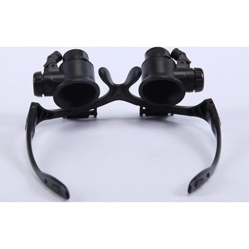 10/15/20/25X Headband Magnifying Glass with LED Light Loupe Eyewear Magnifying Glass Loupe for Jewelry Watch Repair Sewing