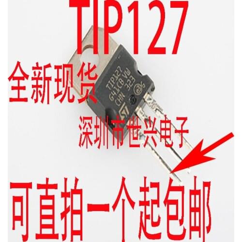 100% New&Original TIP127 TO220 5A 60-100V 65W In Stock (10pcs/lot)