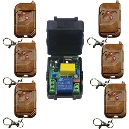 2016 new products 220 v 1 ch wireless remote control switch 1*receiver +6* transmitter